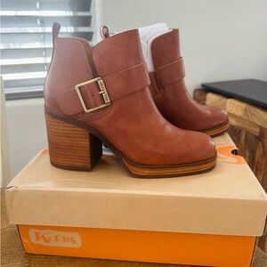 NEW- Kork-Ease Women's Brown Ankle Boots